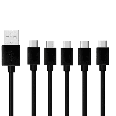 OEM USB C Cable, 5 Pack 4FT Fast Charging Cable For Mate 9 Pro - Black (US Version with Warranty)