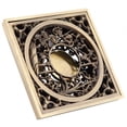 thumbnail image 5 of Square Shower Drain Cover, Copper Shower Floor Drain,Antique Brass 10cm Shower Floor Drain Bathroom Waste Drain Strainer Cover Grate[#3], 5 of 9