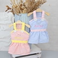thumbnail image 3 of NIBOLOG Pet Princess Dress Sleeveless Ruffle BABY Embroidery Buttons Plaid Spring Summer Small Dog Puppy Clothes Pet Supplies, 3 of 8