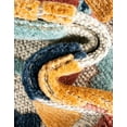 thumbnail image 4 of Unique Loom Belize Outdoor Collection Area Rug - Moho (3' 3" Round White/Navy Blue), 4 of 7