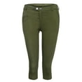 thumbnail image 7 of Ladies Button Zipper Capris, Women Dressy Casual Pants Women Solid Trendy Below Knee Capri Lounge Calf-Length Trousers, 7 of 7