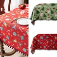 thumbnail image 2 of Reusable Holiday Table Cover, Scratch-Proof Christmas Design with Sizes for Parties, 2 of 9