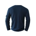 thumbnail image 3 of DAFPZW Men's Long Sleeve Tee Shirts, Solid Color Athletic Running Gym Workout Casual Tee Shirts Fall, 3 of 6