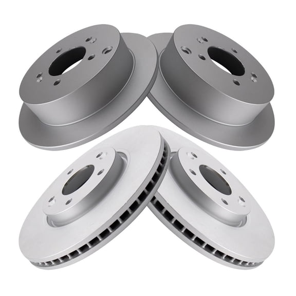 DAMAIJOY 4pcs Disc Brake Rotor Set Kit Front Rear Side Coated for Hyundai for Tucson 2010-2015,for Kia for Sportage 2011-2016 5 Lug-Wheel Lug Count BRA24890