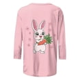 thumbnail image 5 of Blouse Tops for Women Dressy,Easter Bunny T Shirts for Women: Happy Easter 3/4 Sleeve Tee Spring Summer Casual Crew Neck Holiday Tops, 5 of 7