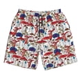 thumbnail image 3 of Uemuo Colorful Mushrooms (2) Pattern Men's Swim Trunks Hawaiian Beach Bathing Suit Swimsuits Beach Quick-Dry Shorts with Pockets-Medium, 3 of 9
