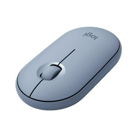 Logitech - Pebble M350 Wireless Optical Ambidextrous Mouse with Silent Click - Blue Gray