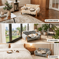thumbnail image 5 of Cat Sofa Bed for Indoor Cats, Elevated Cat Couch with Wooden Frame, Washable Fluffy Cushion, Cooling Mat Cushion,Raised Pet Bed Furniture for Small Dogs & Cats, Modern Cozy Kitty Lounge, 5 of 5