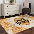 thumbnail image 3 of Spring Honey Bee Area Rugs 2.7'x5', Washable Small Throw Rugs for Kitchen Bedroom, Watercolor Bee Farmhouse Indoor Outdoor Rug Non-Slip Low Pile Carpet Runner Reversible Floor Mats, 3 of 8