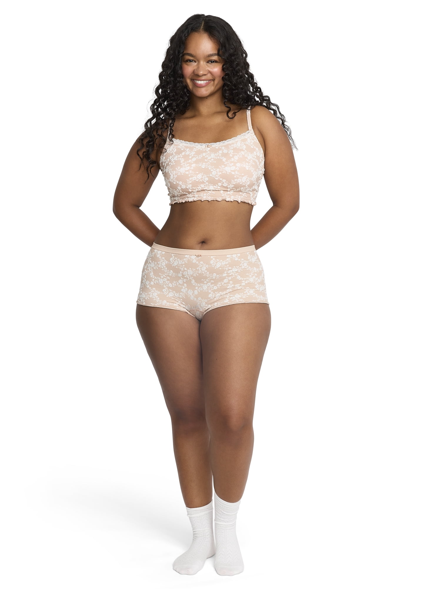 Mills by Millie Bobby Brown Women's Floral Seamless Padded Bralette, Sizes XS-XXXL