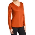 thumbnail image 4 of Mafoose Women's Long Sleeve Competitor V-Neck Tee Deep Orange 4X-Large, 4 of 5