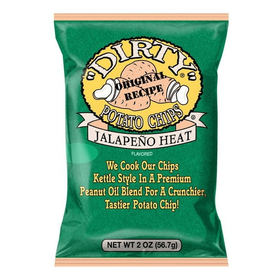 Dirty Jalapeno Heat Potato Chips, 2 oz - Case of 25
