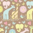 JAM Paper® Industrial Size Bulk Wrapping Paper Rolls, Animal Quilt Design, 1/4 Ream (416 Sq Ft