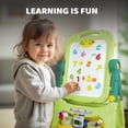 thumbnail image 2 of Joyooss Kids Easel, 2-in-1 Adjustable Standing Art Easel for Toddlers, Magnetic Chalkboard & Whiteboard with Accessories, Blue, Ages 3+, 2 of 8