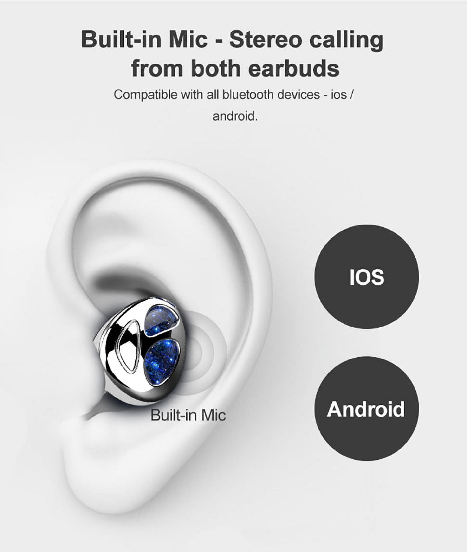 Wireless In-Ear Earbuds for Men Women,Bluetooth 5.0 Bass Boost TWS Earphones IPX5 Waterproof,32-Hour Play Time Smart Touch Headset Earbuds
