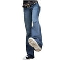thumbnail image 4 of REALiKUN Straight Leg Jeans for Women High Waisted Loose Fit Denim Pants Trendy Baggy Boot Cut Jeans Boyfriend Cargo Pants, 4 of 5