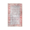 thumbnail image 3 of Vintage Oriental Floral Polyester Indoor Area Rug, 5'7"X 8'9", Berry Red by Blue Nile Mills, 3 of 10