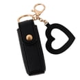 thumbnail image 2 of Lipstick Clip Keychain Pendant with Mirror Imitation Leather Lip Gloss Holder Heart-Shaped Pendant Alloy Key Ring, 2 of 8