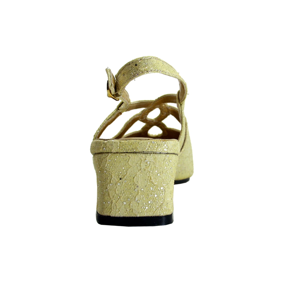FLORAL Ines Women's Wide Width Criss-Cross Dress Pumps GOLD 6