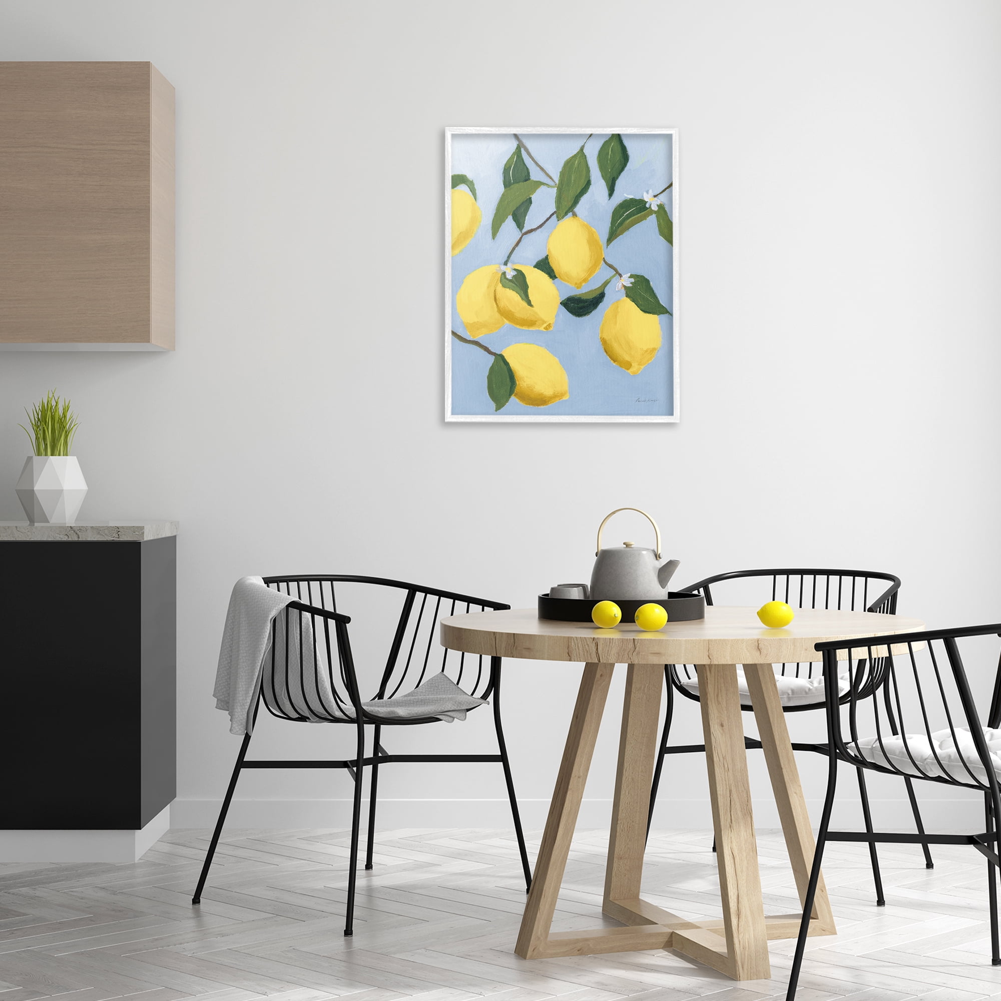 Stupell Industries Winding Lemon Tree Food & Beverage Painting White Framed Art Print Wall Art, 24 x 30