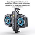 thumbnail image 3 of Becaristey Mobile Phone Cooling Fan with Non- for slip Pad Portable Radiator Smart Energy-saving Cool Dissipation Heat Sink Equipment Black, 3 of 6