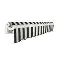 thumbnail image 3 of Awntech 10 Ft Maui Right Motorized Heavy Duty Patio Retractable Awning (120in x 9.25in x 96in), Black/White Stripe, 3 of 7