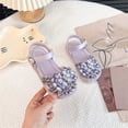 thumbnail image 2 of Jinhomg Toddler Girls Sandals Little Girls Kids Sequin Shoes Lightweight Comfy Wedding School Party Sandals Purple 25, 2 of 6