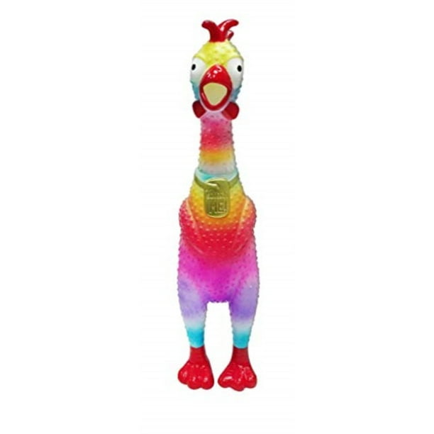 Animolds TieDye Squeeze Me Rubber Chicken Toy Screaming Rubber Chickens for Kids Novelty