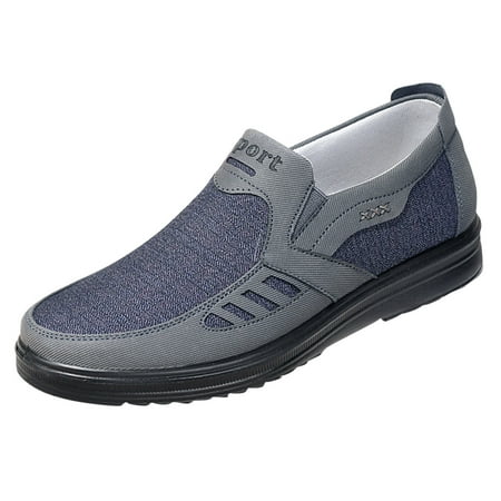 

Mens Casual Shoes Fashion All Season Men Casual Shoes Flat Non Slip On Simple Design Solid Color Comfortable Slip On Casual Shoes for Men Cloth Grey 43