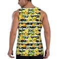 thumbnail image 3 of Easygdp Orange and Lemon Men's Tank Top, Sleeveless Muscle T Shirts, Breathable, Quick-Dry, Loose for Gym, Running, Fitness - 4X-Large, 3 of 9