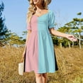 thumbnail image 2 of pink or blue nana loves you gender reveal party gift idea All Over Print Dress Elegant gown summer dress, 2 of 6