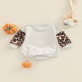 thumbnail image 4 of Infant Baby Girls Halloween Romper Pumpkin Leopard Print Long Sleeve Jumpsuits Spring Autumn  Neck Bodysuits, 4 of 8