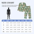 thumbnail image 3 of Bingfone Men's Pajama Set 2 Piece Loungewear PJs, Long Sleeve with Pajama Pants-Colorful Hawaii Palms, 3 of 7