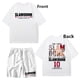thumbnail image 3 of Chándal con estampado de Slam Dunk para hombre, camiseta de Anime japonés, pantalones cortos, conjunto de 2 piezas, traje informal de verano para exteriores, Manga corta, ropa de calle, 3 of 4