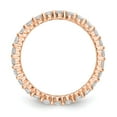 thumbnail image 2 of 14K Rose Gold Ring Band Eternity Diamond Round 1.5CT Shared Prong , Size 5, 2 of 4