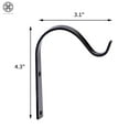 thumbnail image 2 of Luxtrada 4 Pack Wrought Iron Hangers Hooks, Outdoor Metal Small Planter Lantern Wall Hanging Hook Wall Bracket for Lantern Planter Bird Feeders Coat, 2 of 7