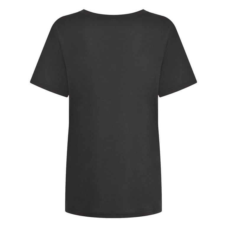 Women's Vintage Oversize T Shirt Round Neck Drop Shoulder Longline Short  Sleeve Solid Tee Shirt Tops 