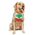 thumbnail image 4 of Lebanese Flag Dog Bandanas Triangle Dog Scarfs For Small Medium Large Dogs And Cats, 4 of 6