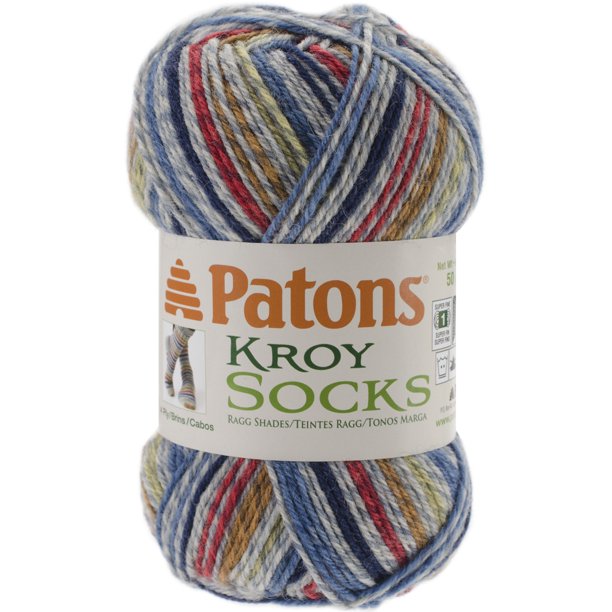 Kroy Socks YarnBlue Striped Ragg