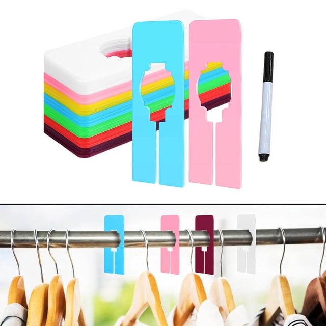 28x Séparateurs de Garde-Robe Adultes Lessive Vêtements Taille Support de Garde-Robe Séparateurs Cintres Multicolore