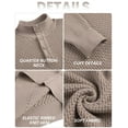 thumbnail image 5 of COOFANDY Men's Knit Sweater Pullover Long Sleeve Lightweight Sweaters Stand Collar Button Sweater Jumper, 5 of 8