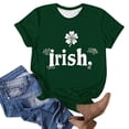 thumbnail image 7 of Hxlamzoo St. Patrick's Day Shirts for Women Lucky Irish Shamrock Crew Neck Short-Sleeve Graphic Printed T-Shirt, 7 of 7