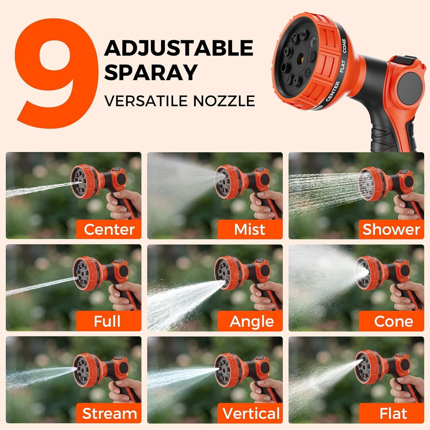 NEOTEC 100ft 1/2 Inch Retractable Garden Hose Reel-Wall Mounted Auto Slow Return Hose Reel with Any-Length Lock, 180° Swivel Bracket-Heavy Duty 3-Layer PVC Hose for Yard