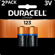 Duracell 123 High Performance 3V Lithium Battery, 2 Pack