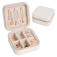 thumbnail image 1 of Caja de joyería, Organizador de joyas Caja de cuero del organizador de la joyería del viaje del portable para las pulseras del collar de los pendientes de los anillos Zefei Wu 9024735059219, 1 of 5