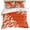 Orange, variant on 3 Piece Coral Orange Duvet Cover Set California King,Microfiber Comforter/Quilt Cover with Corner Ties and 2 Pillowcases,Coastal White Ocean Marine Nautical Beach Soft Bedding with Zipper Closure