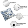 thumbnail image 4 of COMIO Chinoiserie Throw Pillow Covers Blue and White Home Decor, Floral Pillowcase Cushion Cover for Bed Sofa Couch,2 pcs White, 4 of 6