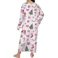 thumbnail image 4 of siminseming Chemises de Nuit de Noël pour Femmes & Chemises de Nuit Grande Taille Robe de Nuit Décontractée Imprimé de Noël Manches Longues Col Rond Extensible Ample Vêtements Chaussures & Accessoires, 4 of 5