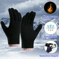 thumbnail image 4 of Winter Teenagers Women Keep Warm Touching Screen Knit Gloves Elastic Soft Full Finger Gloves Mitten, 4 of 7