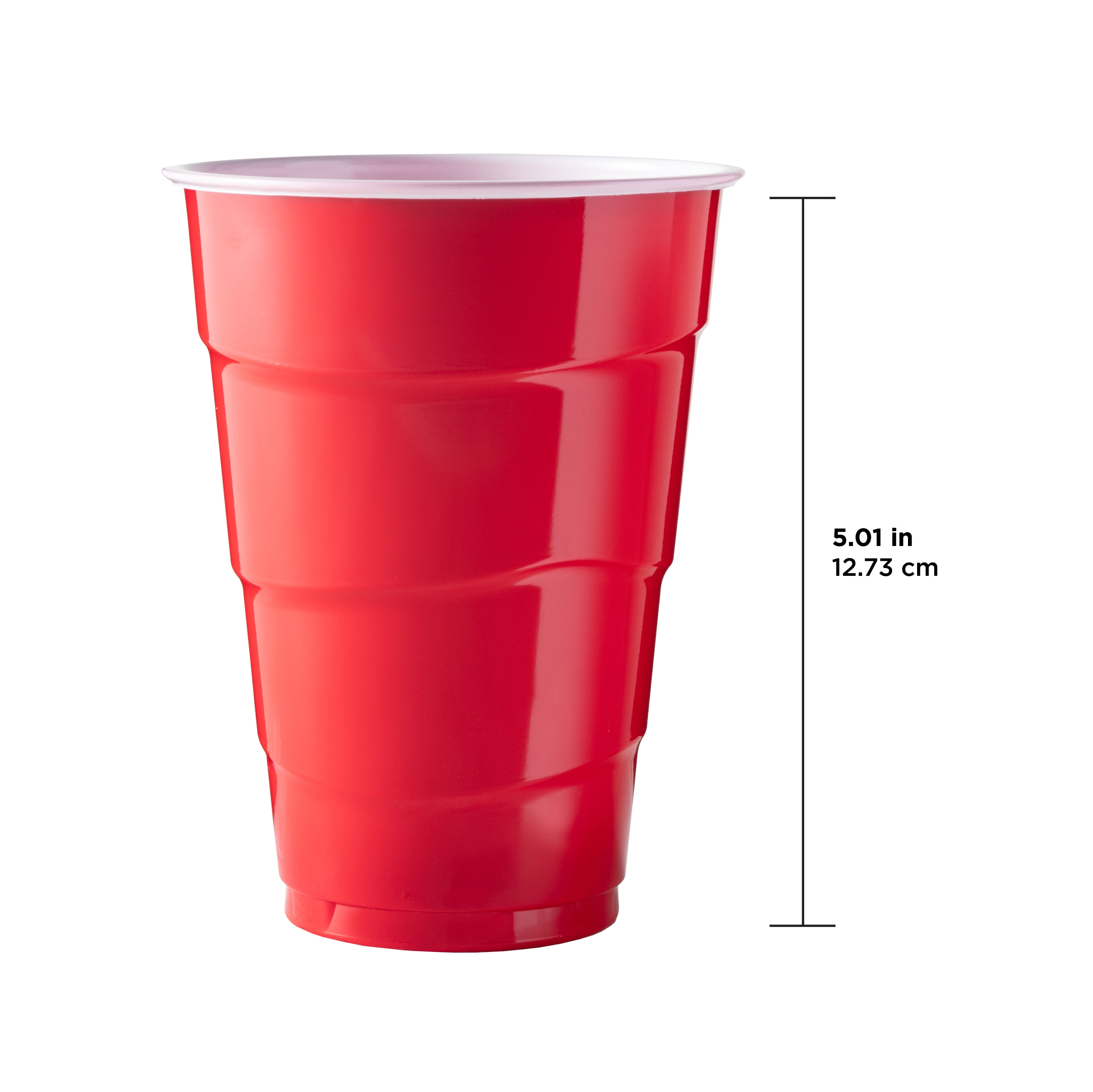 Amscan Go Brightly Plastic Cups 18 Oz Red Pack Of 16 Cups - Office Depot